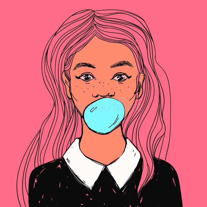 beautiful-girl-bubble-gum
